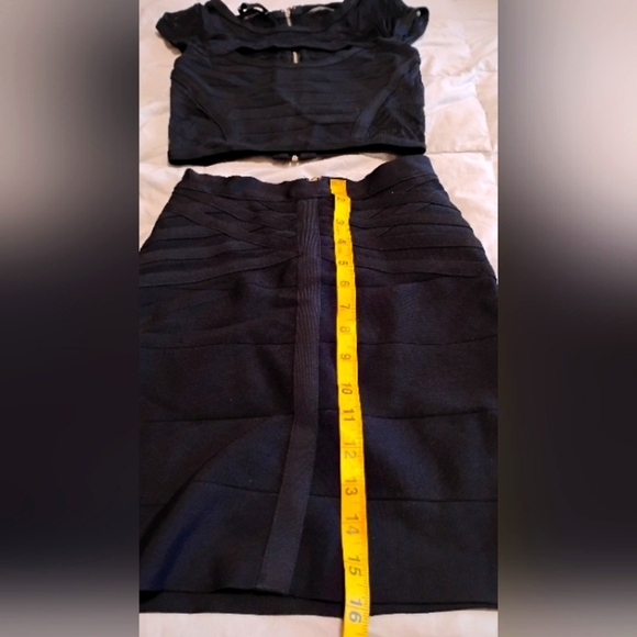 bebe | 2 Piece Bodycon Black Skirt Set - Picture 11 of 15